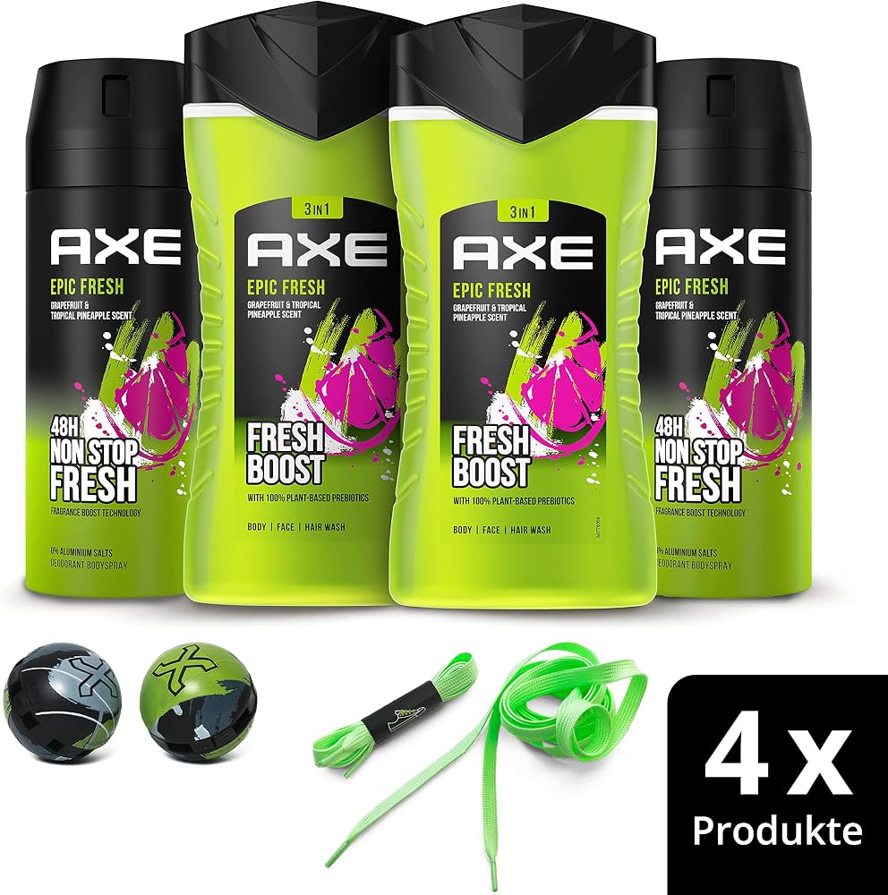Axe Epic Fresh Gift Set with Body Spray, Shower Gel, Trainers and